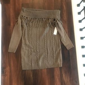 Off the shoulder sweater dress